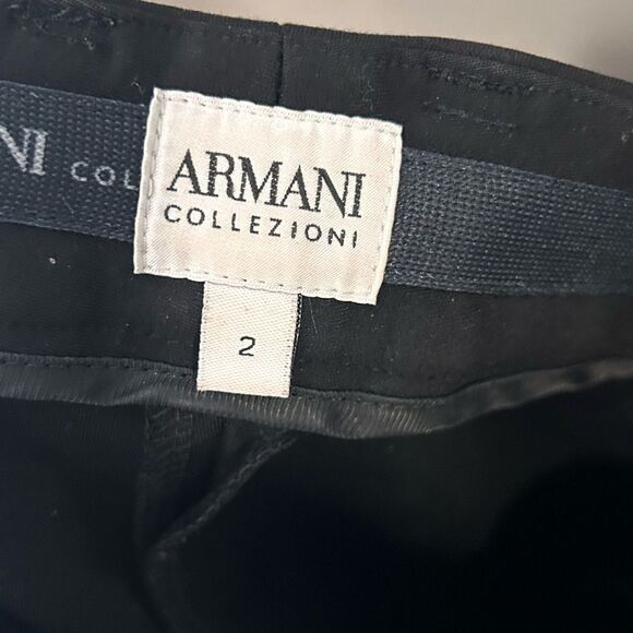 Armani Collezioni Black Straight Leg Pants - Picture 4 of 4